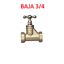 LLAVE DE PASO FV 3/4" BAJA(H-H) MAN BRONCE