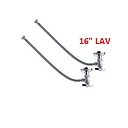 JUEGO LAVABO 2 LLAVES ANGULARES Y MANGUERA 16"  FV  (E262.06 DHCR)