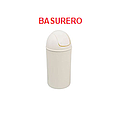 BASURERO PLASTICO CREMA T/VAIVEN 10LT RIMAX