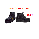 BOTA CUERO ARMOR/STRONG # 39 P/ACERO BOTIN-NEGRO