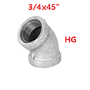 CODO 3/4 X 45 HG *********