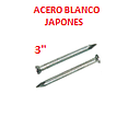 CLAVOS ACERO BLANCO JAPONES  3"  -  1/2 KILO  -  (# 7 X 75 M/M) MEIKO