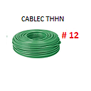 CABLE FLEXIBLE # 12 CABLEC ECON. THHN-FLEX VERDE - 100 MTS