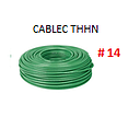 CABLE FLEXIBLE # 14 VERDE - 10 MTS