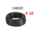 CABLE SOLIDO # 10 CABLEC NEGRO