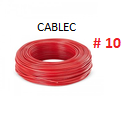 CABLE SOLIDO # 10 CABLEC ROJO
