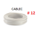 CABLE SOLIDO # 12  BLANCO - 50 MTS