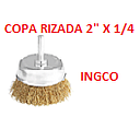 GRATA COPA RIZADA 2 X 1/4 INGCO (WB30501)
