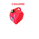 ENVASE ROJO PARA COMBUSTIBLE/GASOLINA 2 GL (8 LITROS) (476587)