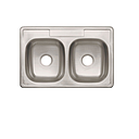 FREGADERO EMPOTRABLE 2 POZOS FOSET CON DESAGUE (84X56)