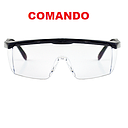 GAFAS TRANSPARENTE MANGO NEGRO COMANDO