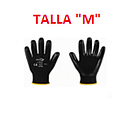 GUANTES NEGROS PALMA NITRILO  -  COMANDO  TALLA M