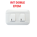 INTERRUPTOR DOBLE C/P BLANCO  -  EPEM@