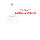LAMPARA COLGANTE CAMPANA VARILLAS BLANCO (IL010758)