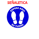 SEÑALETICA ESPERE SU TURNO P/PISO REDONDA 35 CMTS
