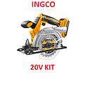 SIERRA CIRCULAR 20V KIT-CARGADOR+BATERÍA INGCO (CSLI1401K)