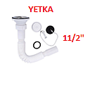 SIFON FLEXIBLE ACORDEON PARA FREGADERO 11/2" YETKA (125.805)