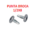 TOGY-1/2X8 ESTRUCTURA PUNTA BROCA GALVANIZADO (13001)