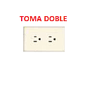 TOMACO DOBLE 125/250V MARFIL AQUA MAVIJU