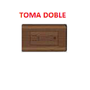 TOMACO DOBLE 125/250V MADERADO AQUA MAVIJU