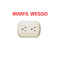 TOMA SOBREPUESTO DOBLE MARFIL WEGGO