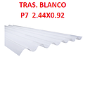 TRASLUCIDO P7 BLANCO 2.44 X 0.92 MTRS POLICARBONATO