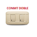 CONMUTADOR VETO PLATA BEIGE / 2 SERVICIO