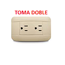 TOMA DOBLE  VETO PLATA BEIGE POLARIZADO