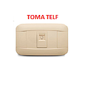 TOMA TELEFONO  VETO PLATA BEIGE / 1 SERVICIO