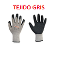 GUANTES TEJIDO GRIS CAUCHO MASTER T/L
