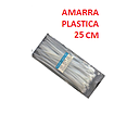 [AMA-020] AMARRAS TRANSPARENTES PLASTICAS  25 CMTS