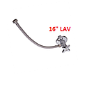 [ANGULAR-055] JUEGO LAVABO 1 LLAVE  ANGULAR Y MANGUERA 16"  FV (E262.05 DHCR)
