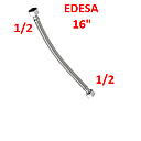 [ANGULAR-105] MANGUERA LAVABO / CONEXION-ANGULAR 16"  1/2 X 1/2 EDESA