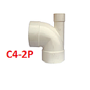 [C4-2P] CODO PLASTIGAMA 110 X 50 / X 90  C/RAMAL