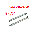 [ACEROBLANCO-110] CLAVOS ACERO BLANCO  1 1/2"  -  (# 7 X 38 M/M)