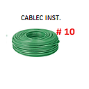 [CF-056] CABLE FLEXIBLE # 10 CABLEC INST.GPT VERDE  -  100 MTS