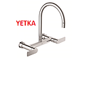 [COCINA-600] MEZCLADORA COCINA PARED MANIJA FOCUS YETKA (125.086)