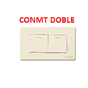 [CONMU-550] CONMUTADOR DOBLE 125/250V MARFIL AQUA MAVIJU (10 años garantía fab)