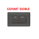 [CONMU-552] CONMUTADOR DOBLE 125/250V NEGRO AQUA MAVIJU (10 años garantía fab)