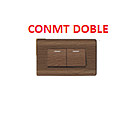 [CONMU-553] CONMUTADOR DOBLE 125/250V MADERADO AQUA MAVIJU (10 años garantía fab)