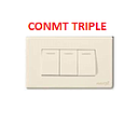 [CONMU-600] CONMUTADOR TRIPLE 125/250V MARFIL AQUA MAVIJU (10 años garantía fab)