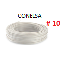 [CS-011] CABLE SOLIDO # 10  CONELSA BLANCO - 100 MT