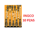[DESARMADOR-610] SET DESARMADORES 10 PCS INDUSTRIAL INGCO (HKSD1028)