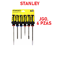[DESARMADOR-630] SET DESARMADORES 6 PZAS  STANLEY