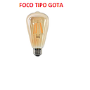 [FOCO-703] FOCO FILAMENTO LED AMBAR GOTA (IL070326)