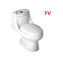 [INO-090] INODORO BLANCO TRENTO/ PUSH BOTON  FV