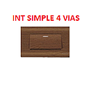 [INTE-530] INTERRUPTOR SIMPLE CUATRO VIAS MADERADO AQUA