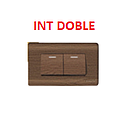 [INTE-553] INTERRUPTOR DOBLE 125/250V MADERADO AQUA MAVIJU
