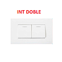 [INTE-554] INTERRUPTOR DOBLE 125/250V BLANCO AQUA MAVIJU