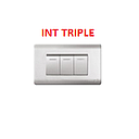 [INTE-601] INTERRUPTOR TRIPLE 125/250V PLATEADO AQUA MAVIJU